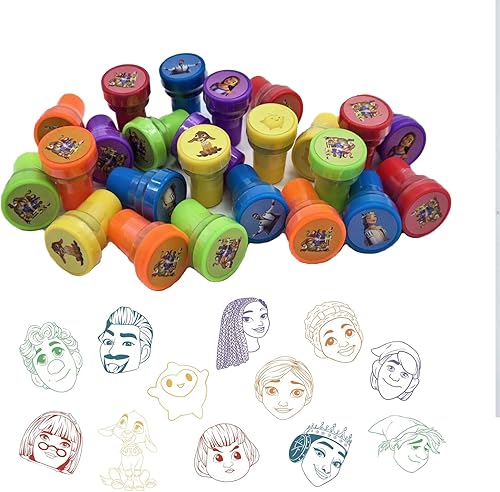 24 piezas de suministros de fiesta de deseos, sellos temáticos para niños, regalos de fiesta de cumpleaños para bolsa de recuerdo de fiesta