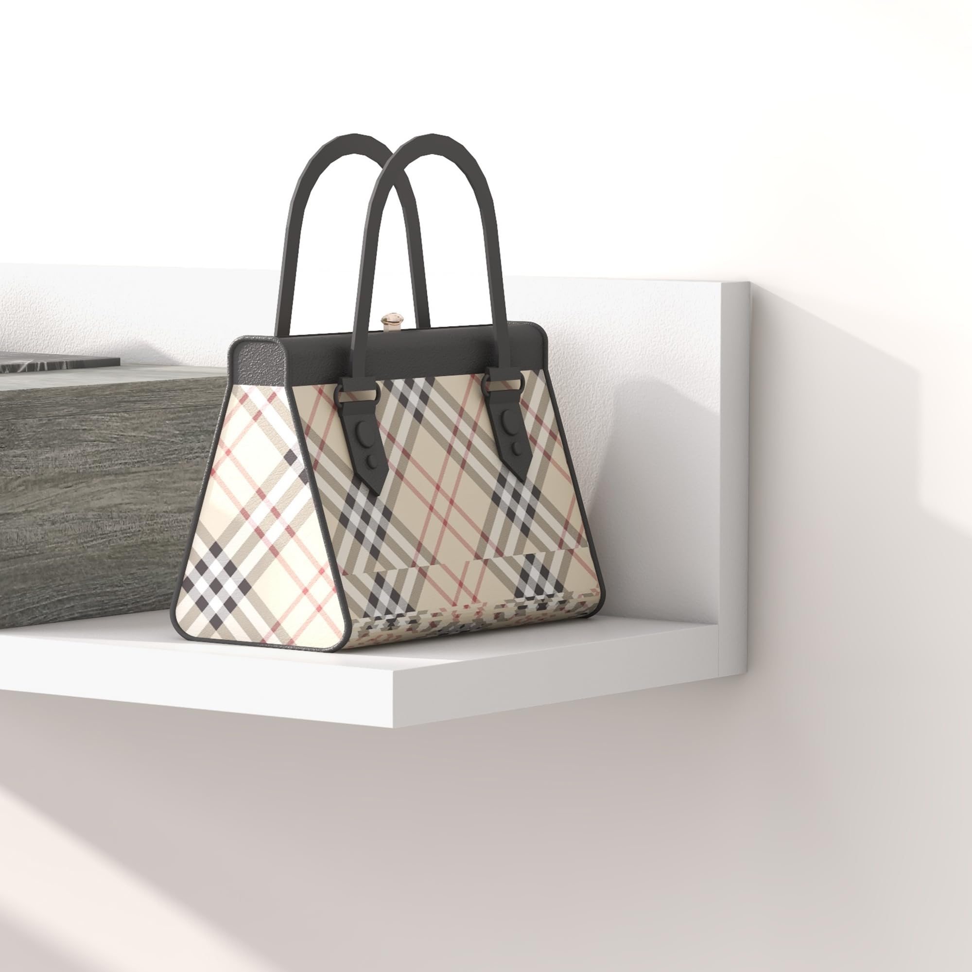 HOMCOM Mobile da Ingresso 2 in 1 con Specchio da Parete 75x3.5x75 cm e Cassetto 75x30.5x20 cm, Set da Ingresso in MDF e Vetro, Grigio e Bianco