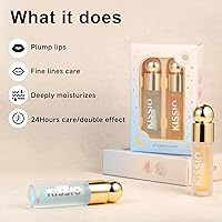 Vista 64 de KISSIO Plumper de labios, brillo de labios de color, potenciador de labios, extractos de plantas, suero labial que rellena los labios, brillo labial