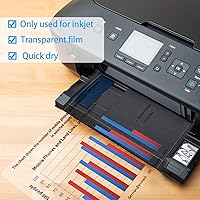 Vista 8 de QYH Película de transparencia para impresoras de inyección de tinta 100% transparente, transparencias para retroproyector e impresiones de pantalla