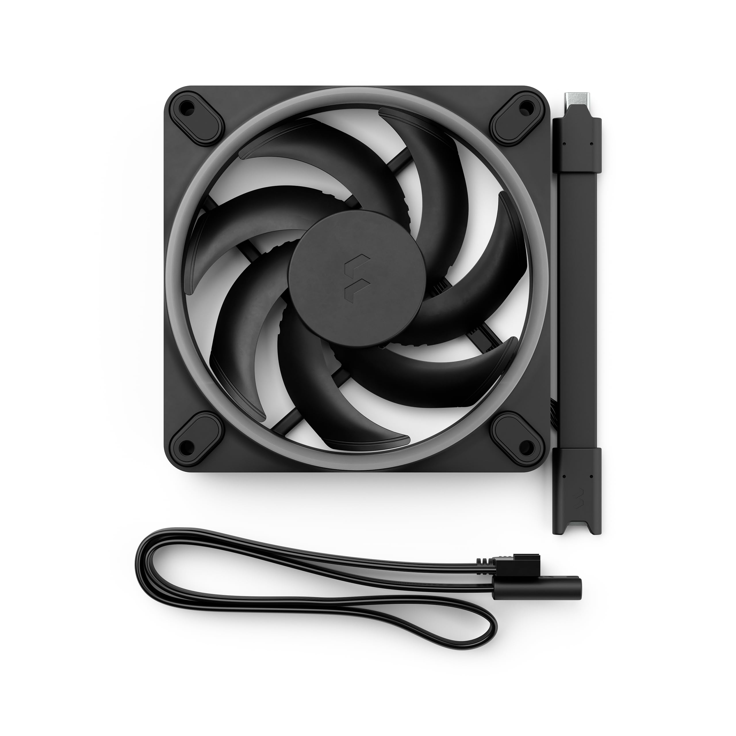 Fractal Design Momentum 12 RGB - Ventola silenziosa per case PC - 120 mm - ARGB Gen 2 - 16 LED - Pale in polimero a cristalli liquidi (LCP) - Nero