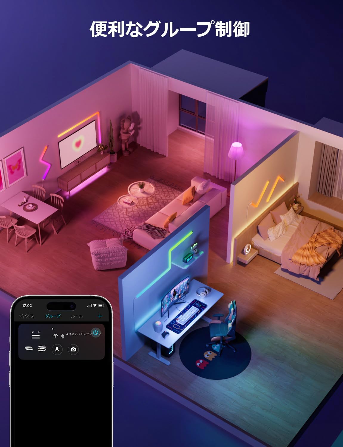 関税込み】【Works with Alexa】Lepro AI バーライト WL1 スマート LED