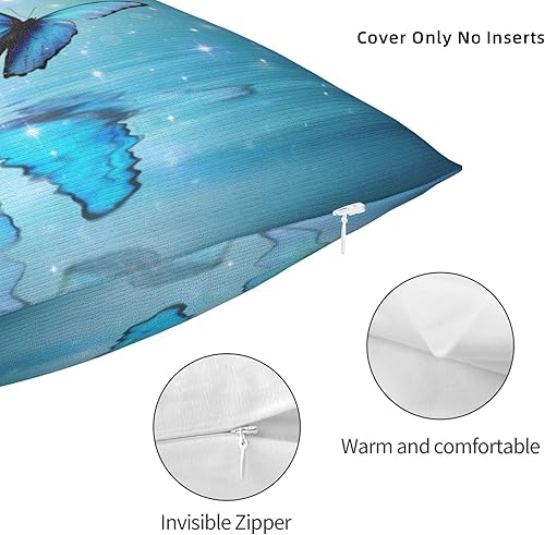 Miniatura 4 de YIPOCH Glowing Butterfly- Throw Pillow Covers 26"x26" Throw Pillow Cushion Cases Decoration for Couch Sofa Pillow Covers fundas para cojines de sala