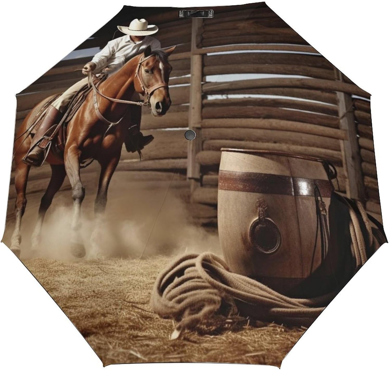 Windproof Travel Umbrella American West Rodeo Folding Small Sun Umbrella Lightweight Small And Compact Suit for Pocket