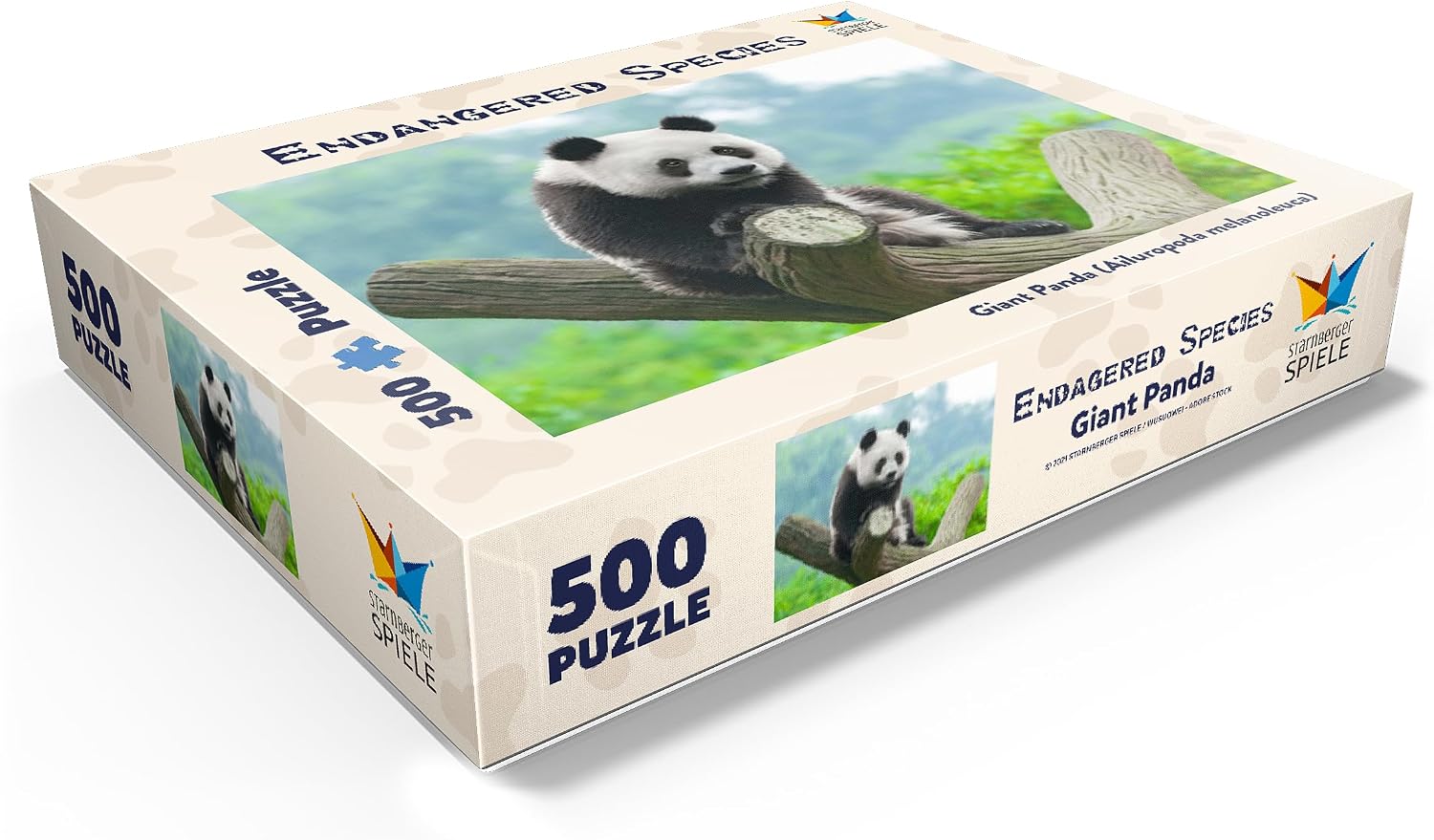 MyPuzzle Endangered Species - Giant Panda - Premium 500 Piece Jigsaw Puzzle for Adults