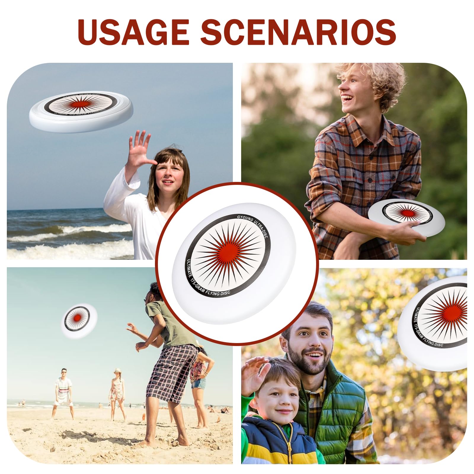 175g Frisbee de compétition, Frisbee sportif, Frisbee professionnel, Frisbee d'extérieur original, sports de plein air amusants, adapté aux joueurs professionnels et occasionnels (sac de rangement)