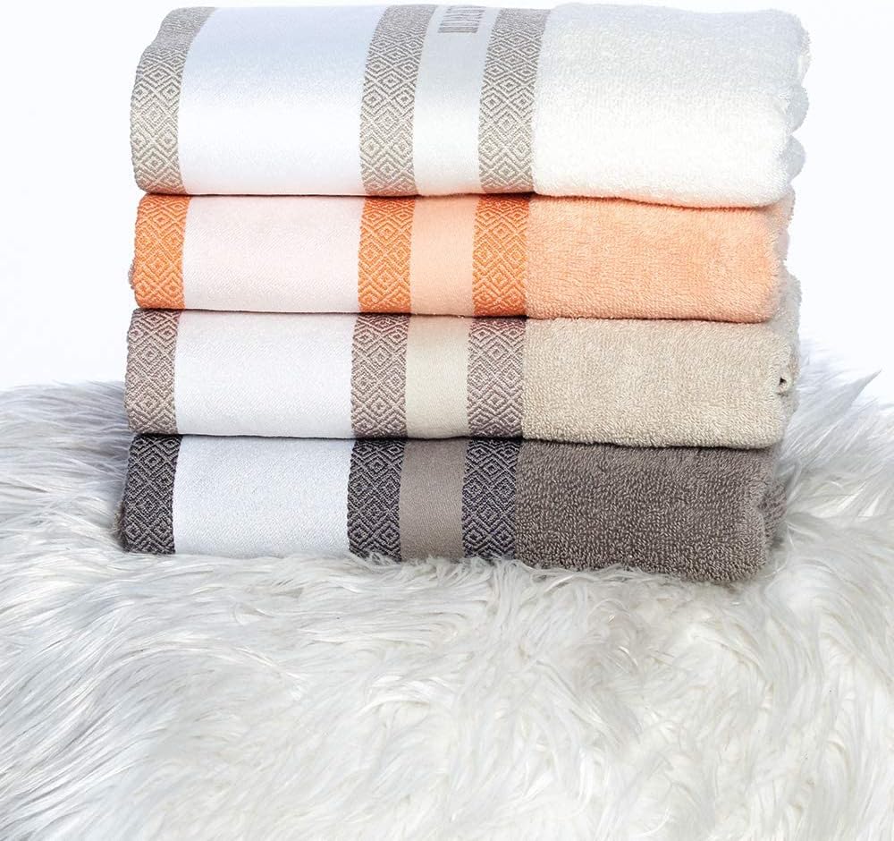 Personalized Custom Bath Towel – 27x53 inch Premium Luxury Cotton Eco-Friendly Oeko-Tex Certified Bathroom Soft Border Customized Photo Design Text Name Picture Gift