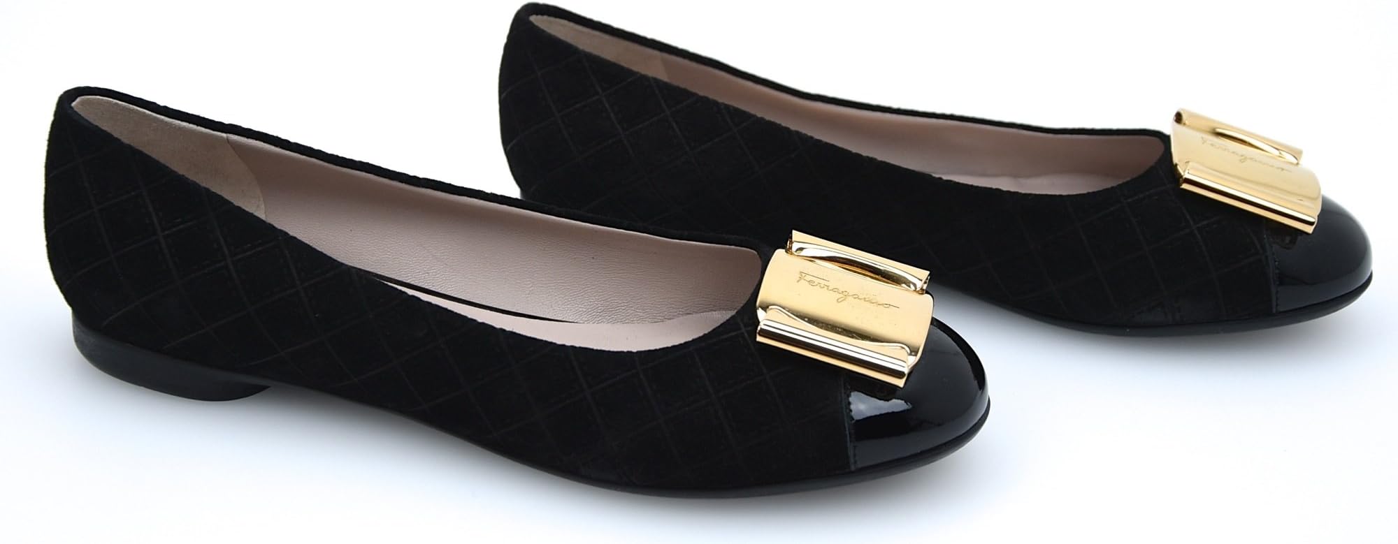 Salvatore Ferragamo WOMAN FALT SHOES BLACK SUEDE CODE FUN 0473779