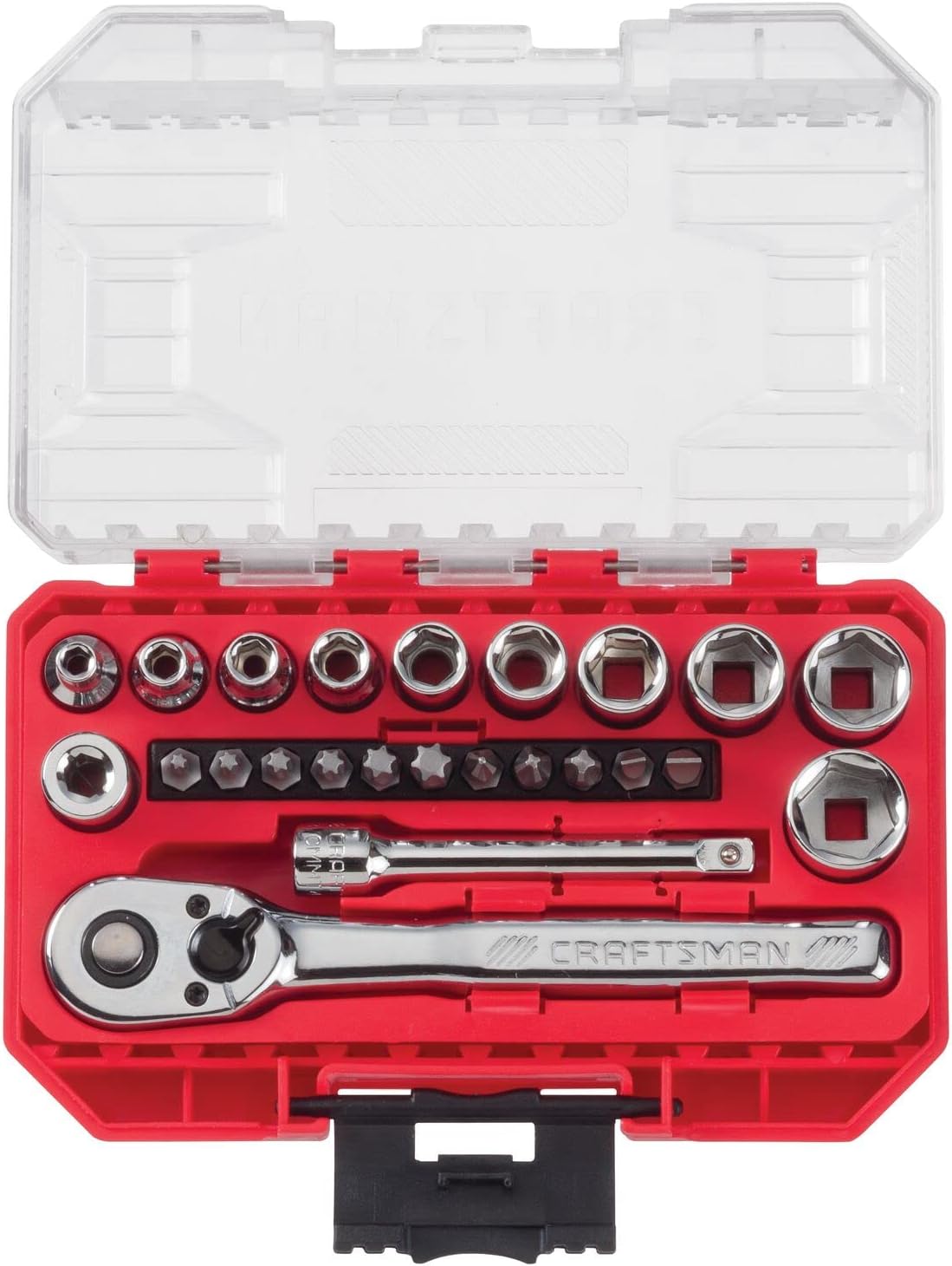 CRAFTSMAN Socket Set, SAE 1/4-in. Drive, 24 Piece (CMMT12009LZ)