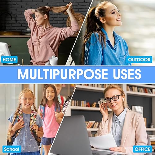 Miniatura 6 de OIG Brands 1500 soportes pequeños para coletas pequeñas para ligas de pelo de bebé, bandas elásticas para el cabello sin daños  Pequeños elásticos