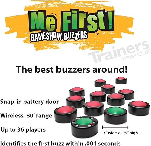 Miniatura 3 de Trainers Warehouse Zumbadores inalámbricos para juegos Me First v.3, ideales para la formación de equipos y fines educativos