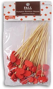 Pumpkin Autumn Decor - Bamboo Skewers - 50 Piece
