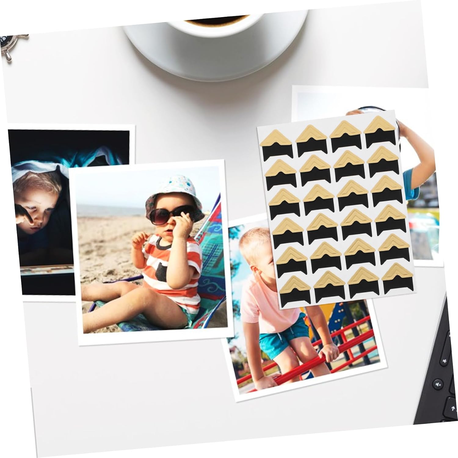 Photo Mounting Corners 10pcs Self Adhesive Paper for Albums