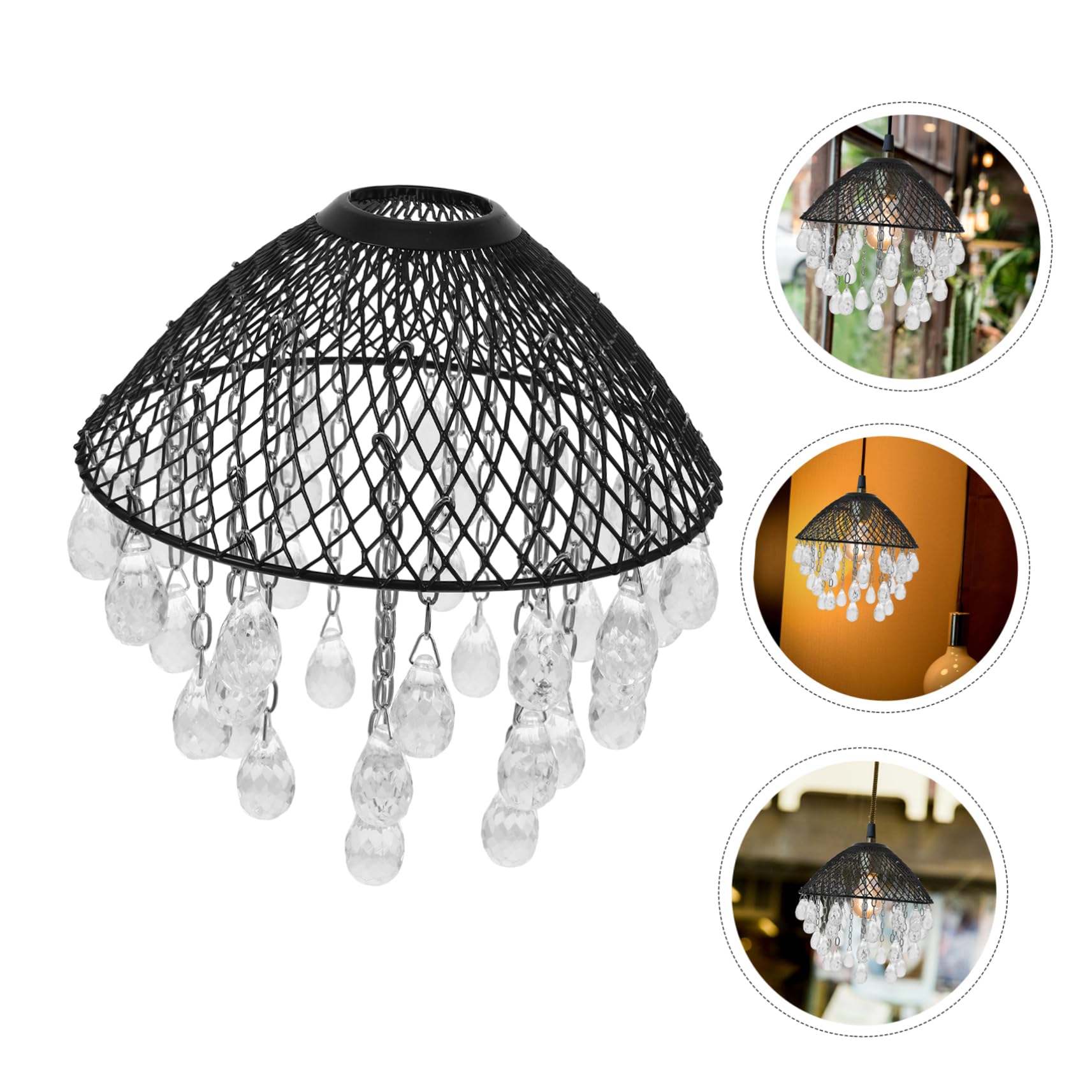 Holibanna Paralumi a Sospensione Paralumi Grandi Lampadari in Ferro Battuto i in Rattan e Smerlato e Vittoriano e Piccolo e Black Ferro Da Stiro