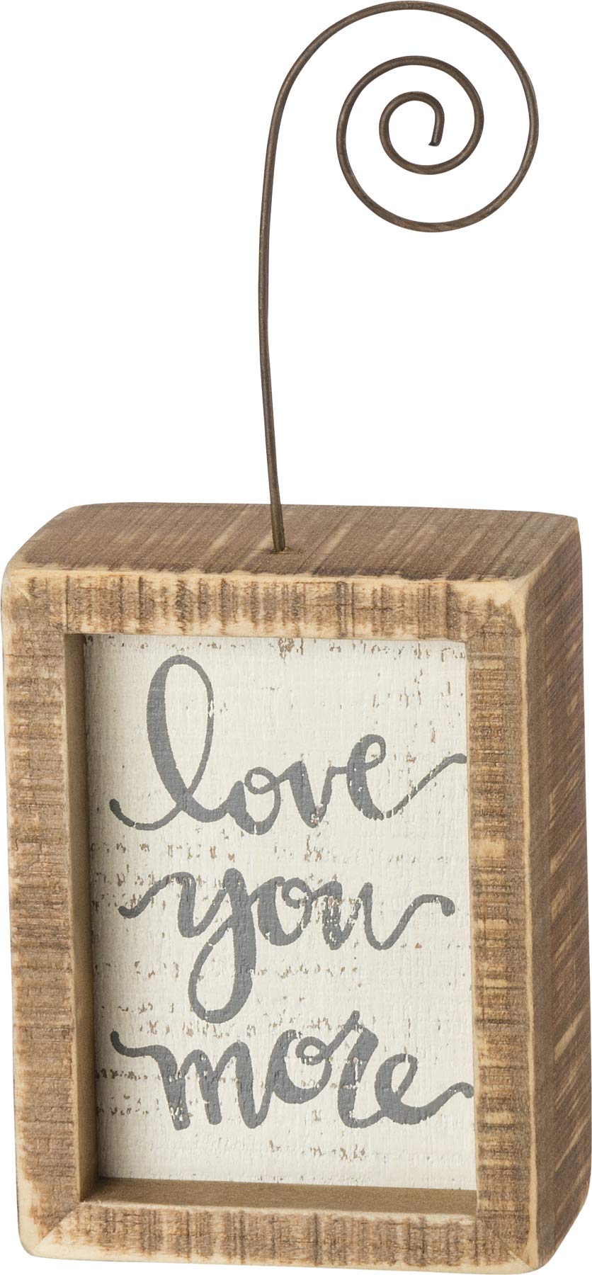 Primitives By Kathy Love You More 38997 Inset Photo Holder Block, 3" X 4",