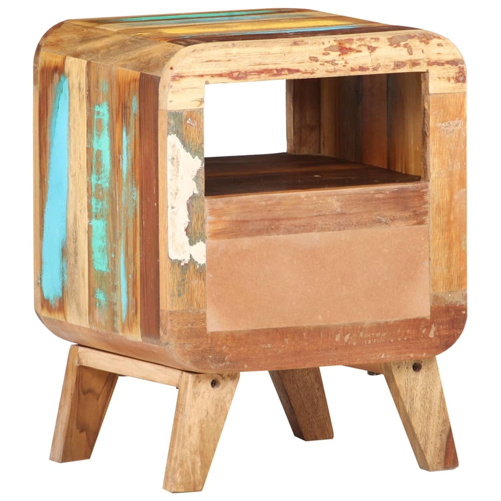 Homgoday Comodino 30 x 30 x 41 cm in legno massello di recupero buffet e credenze mobili