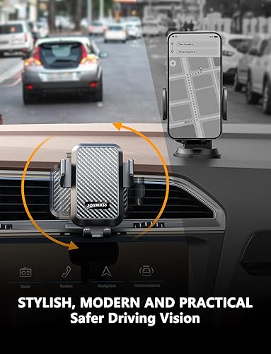 Miniatura 6 de Cargador inalámbrico para automóvil, carga rápida de 15 W, cargador de automóvil con sujeción automática para teléfono celular, soporte de