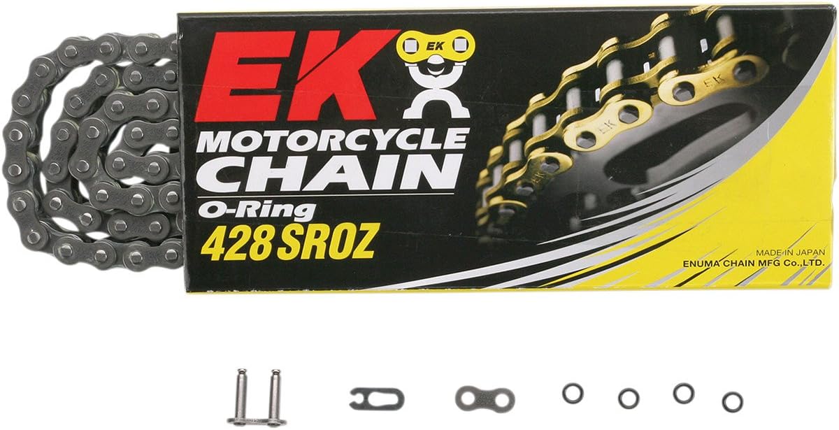 EK 428SROZ Standard O-Ring Motorcycle Chain (Clip Master) - 130 Links