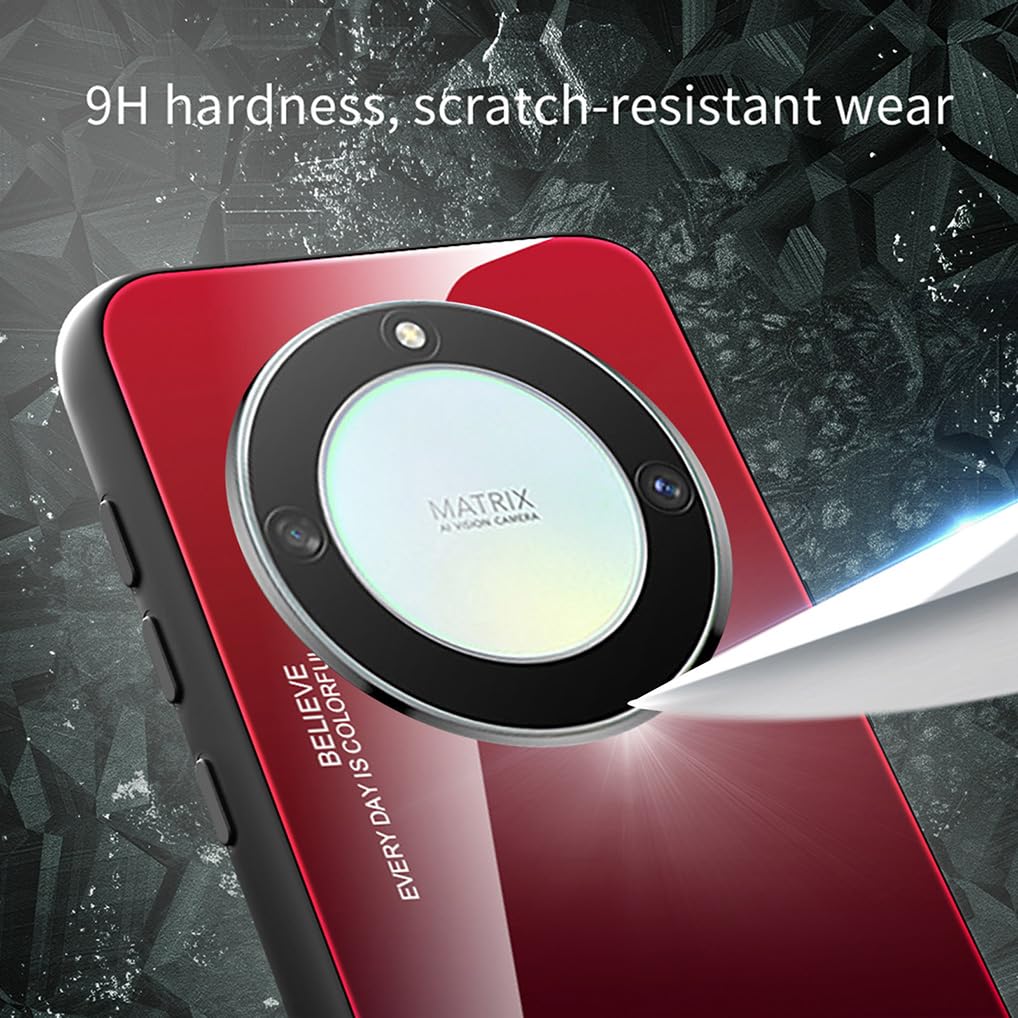 Yarxiawin Phone Case For Honor Magic 6 Lite, Silky Soft Touch For Honor Magic 6 Lite Case Silicone Shockproof Slim Cute Anti Fingerprint Protective Cover Aesthetic (Camellia Red - View #3