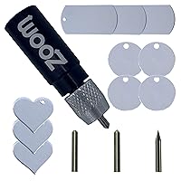 Vista 1 de Silhouette 3 en 1 Kit de herramientas de grabado/grabado con puntas de precisión, normal y roma y espacios en blanco de estampado de metal para uso