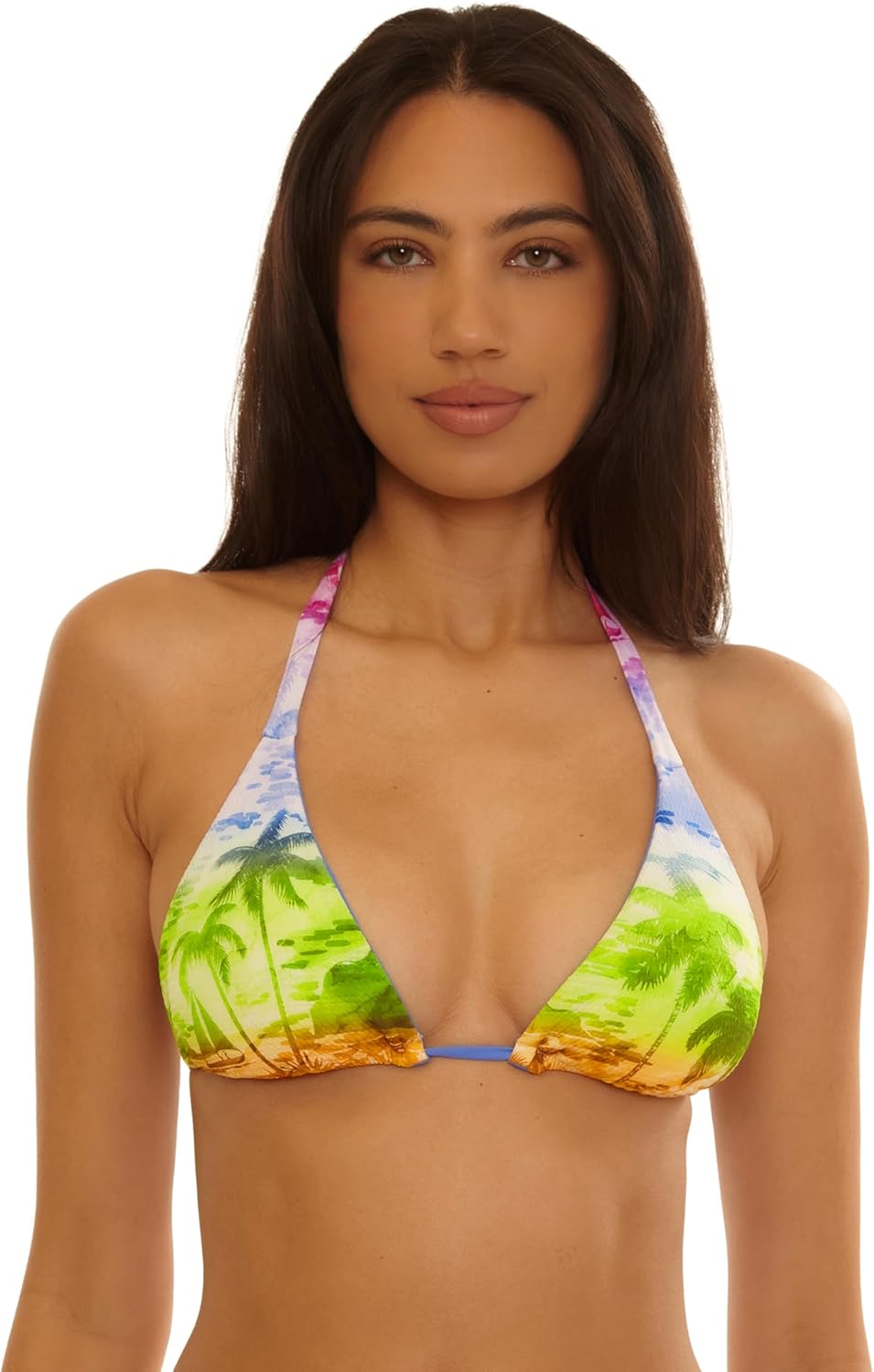 Becca Women's Fiji Reversible Bikini Top, Adjustable, Tie Back, Swimwear Separates for Women