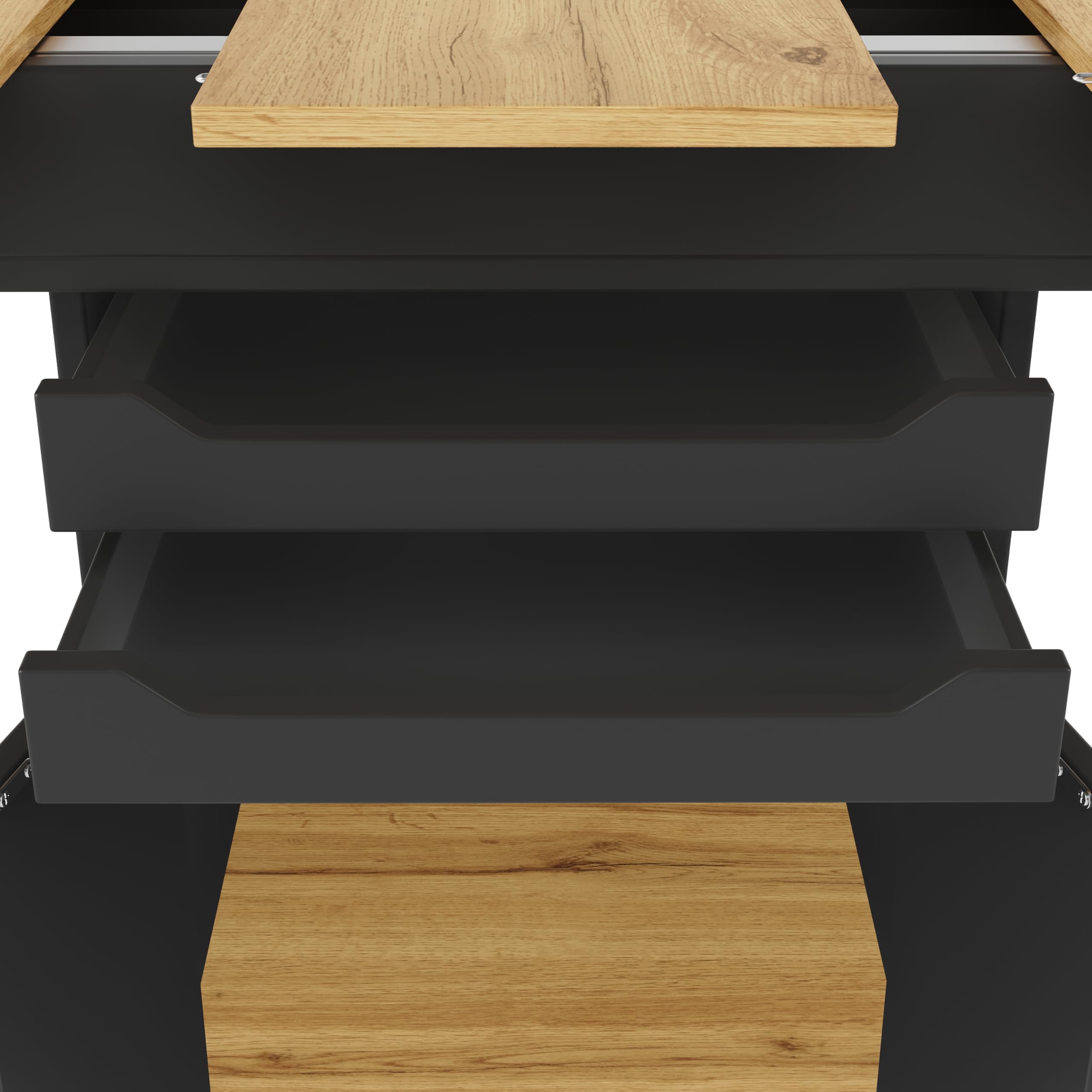 Table à manger télescopique pliable pour 4 à 6 personnes - Table à manger extensible - Table de cuisine peu encombrante pour cuisine et salon - Table avec casier à vin (Black-A + 110-140 x 80