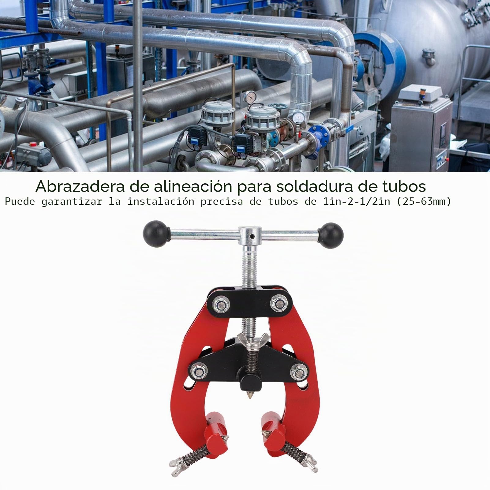 Denash Abrazadera de Alineación de Tuberías para Tuberías de 1 a 2,5 Pulgadas, Herramienta de Soldadura de Acero Al Carbono Resistente con Diseño Ergonómico, Palanca de Acción Rápida