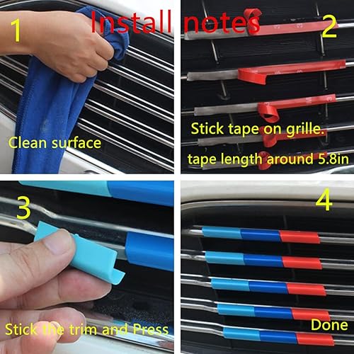 Miniatura 7 de ZiWen Nuevo estilo deportivo colorido parrilla delantera inserto ajuste para Nissan Altima 2019 2020 2021 (rojo, azul y blanco)