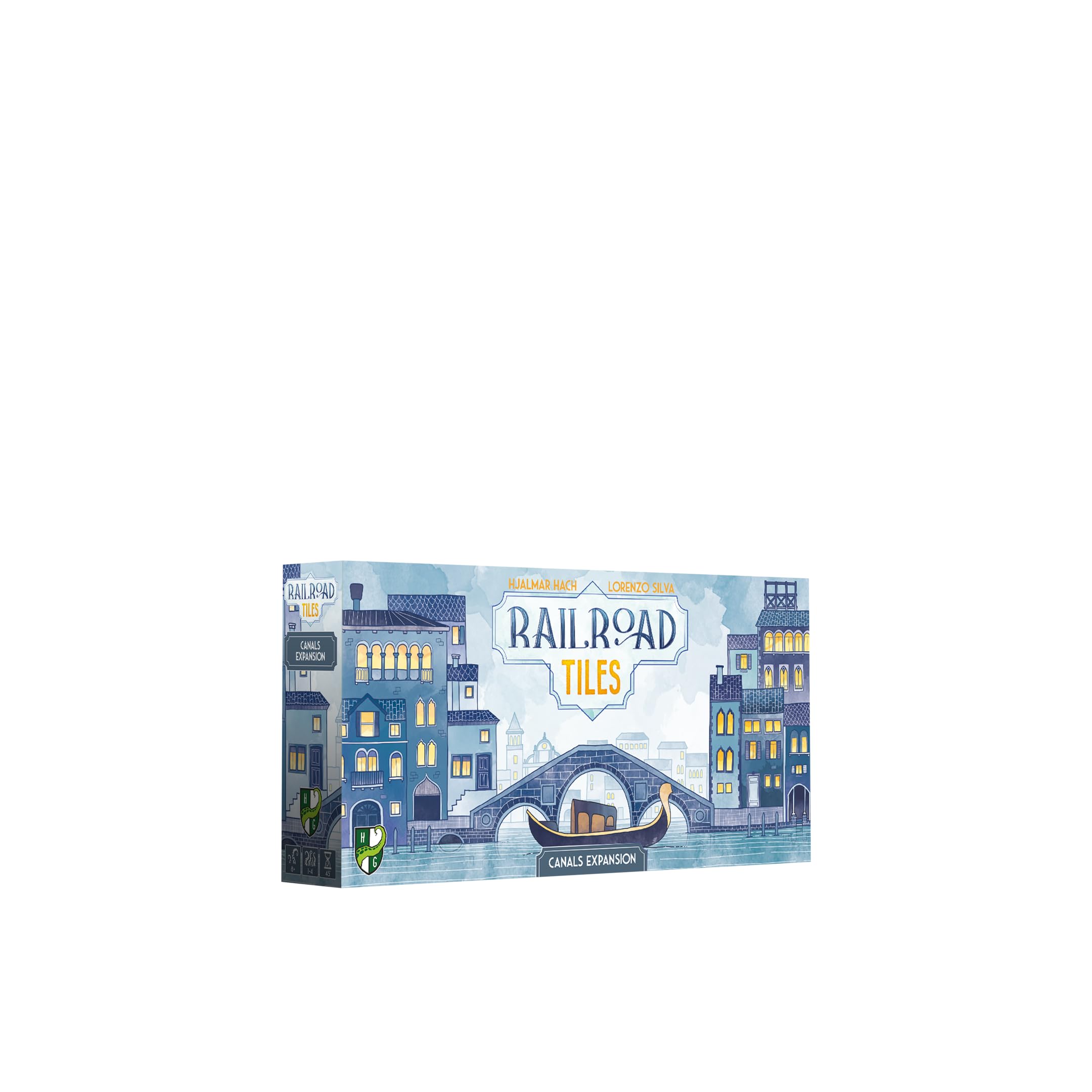 Cranio Creations - Railroad Tiles, Canals Expansion - Expand your Railroad Trip with Bridges and Boats - 1-4 Players, 45 Min - Age 8+ - Expansion - Italian Language Edition