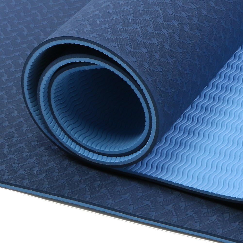 Attraction Design Yoga Mat Non Slip Exercise Mat Extra Thick Workout Mat for Yoga, Eco Friendly Exercise Yoga Mat High Density Fitness Pilates Mat with Carrying Strap, 72"x 24"x 6mm