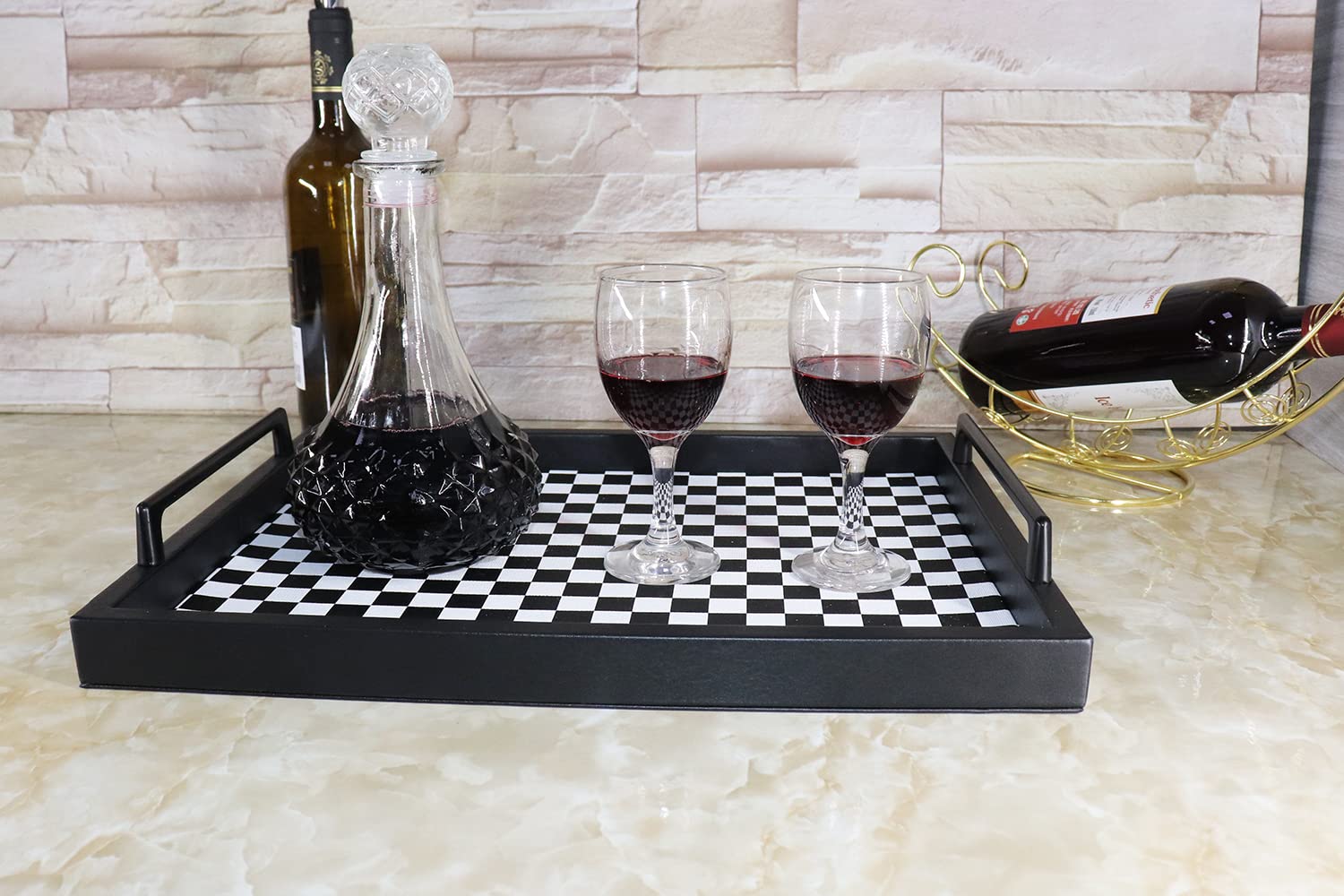 Amazon｜MCBZ リビングルーム ベッドルーム 装飾トレイ コーヒー