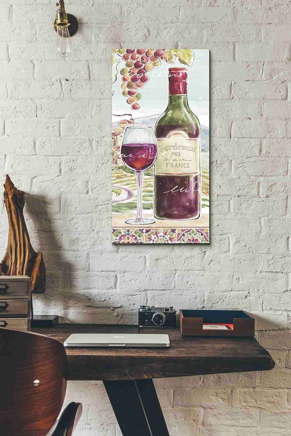 Epic Graffiti 'Wine Country V' by Daphne Brissonet, Canvas Wall Art, 12"x24"