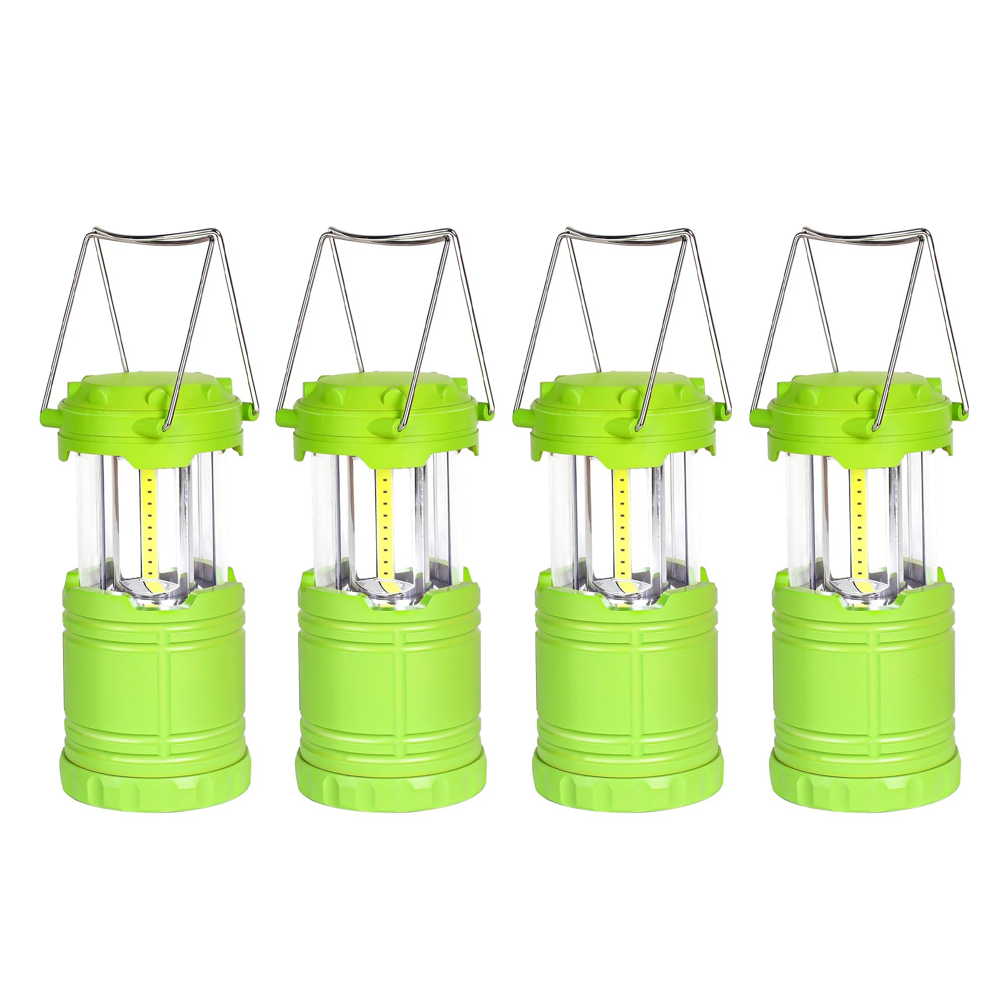 4-Pack Mini LED Green Camping Lantern