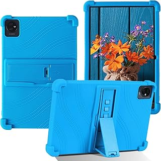 GUAGUA Tablet Case for Blackview Tab 7 WiFi, Kids Friendly Adjustable Kickstand Soft Silicone Protective Cover for Blackview Tab 7 WiFi Tablet 10.1 Inch Black, Sky Blue