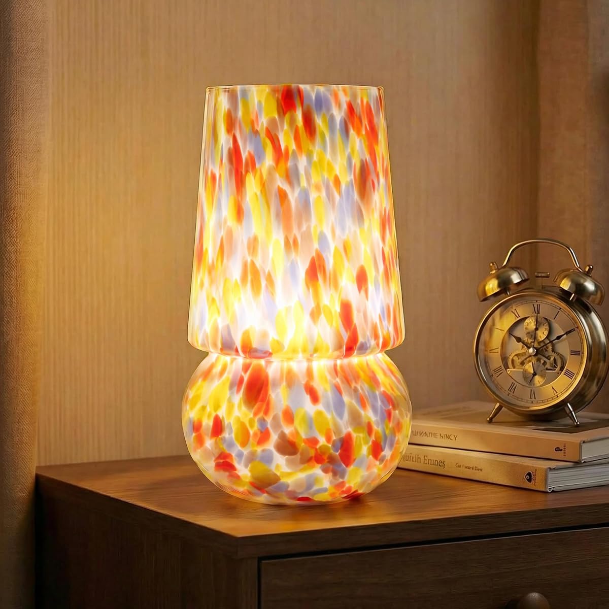 9.8 Inch Mushroom Table Lamp UL Listed Dimmable Small Desk Bedside Lamp with