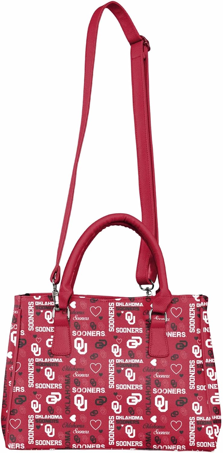 FOCO womens NCAA College Team Logo Love Purse Handbag