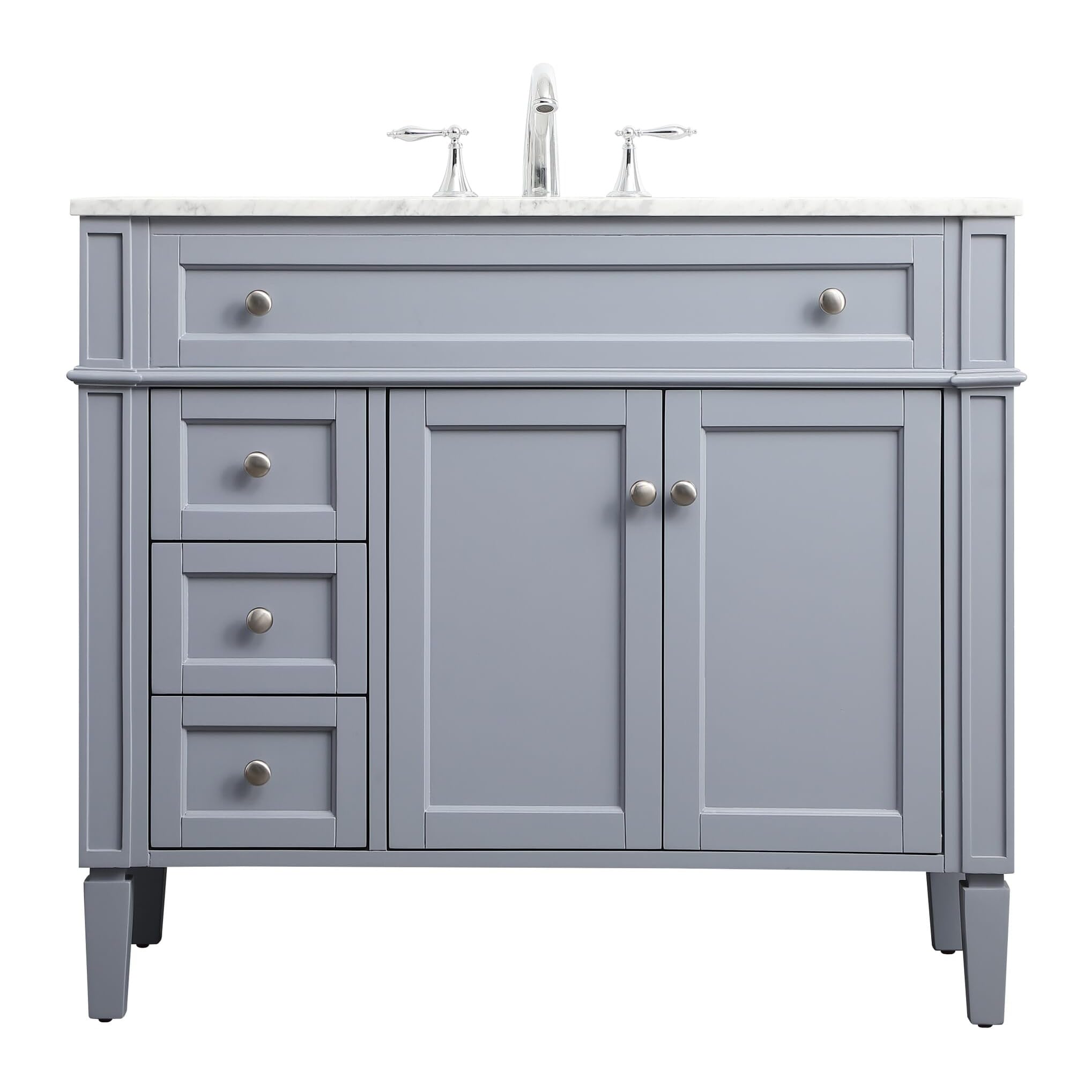 ARS Concepts 40 Inch Vanity with Solid Birch and Marble Top
