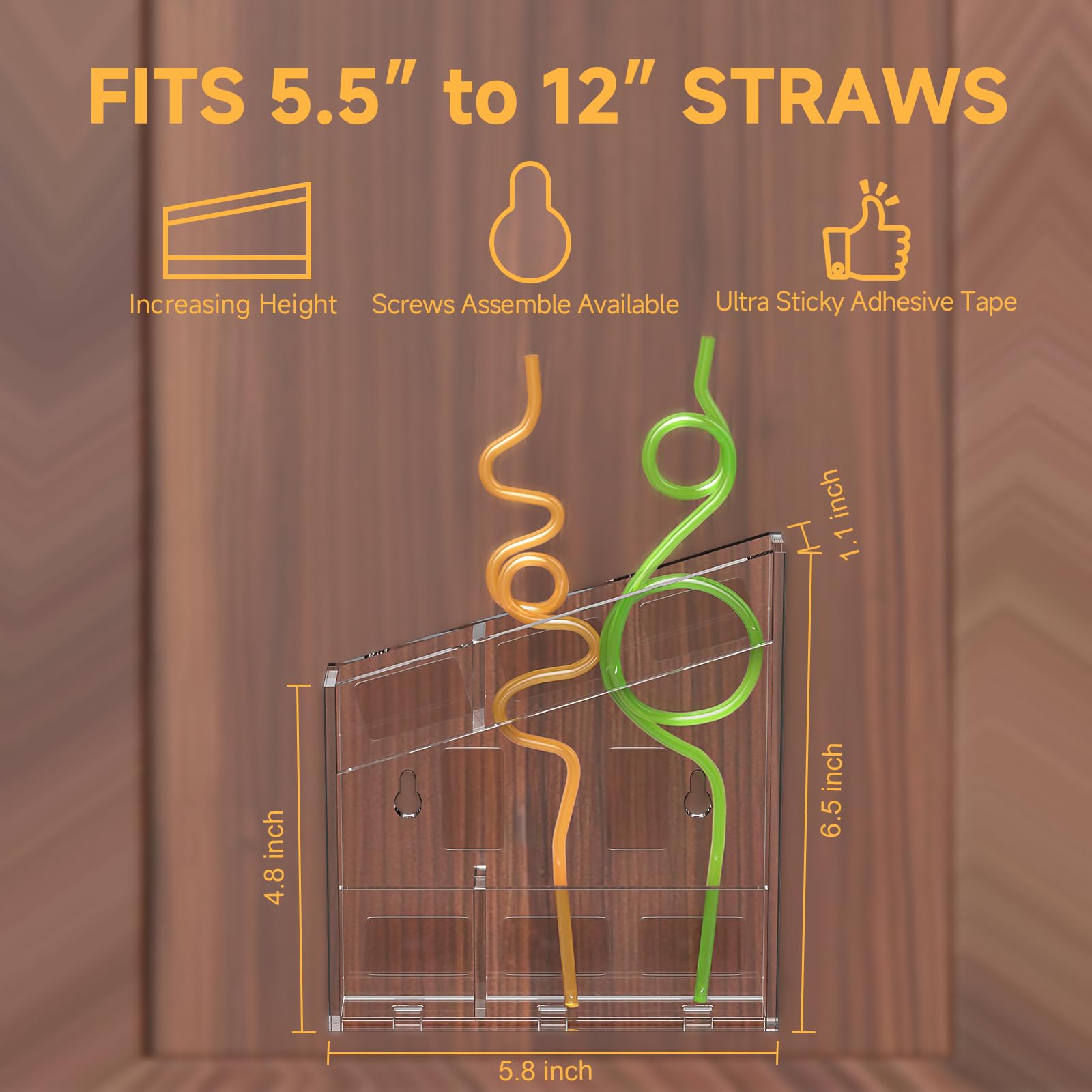 Acrylic Straw Holder - Keep Straws Organized -9 Acrylic Straw Holder - Keep Straws Organized -9