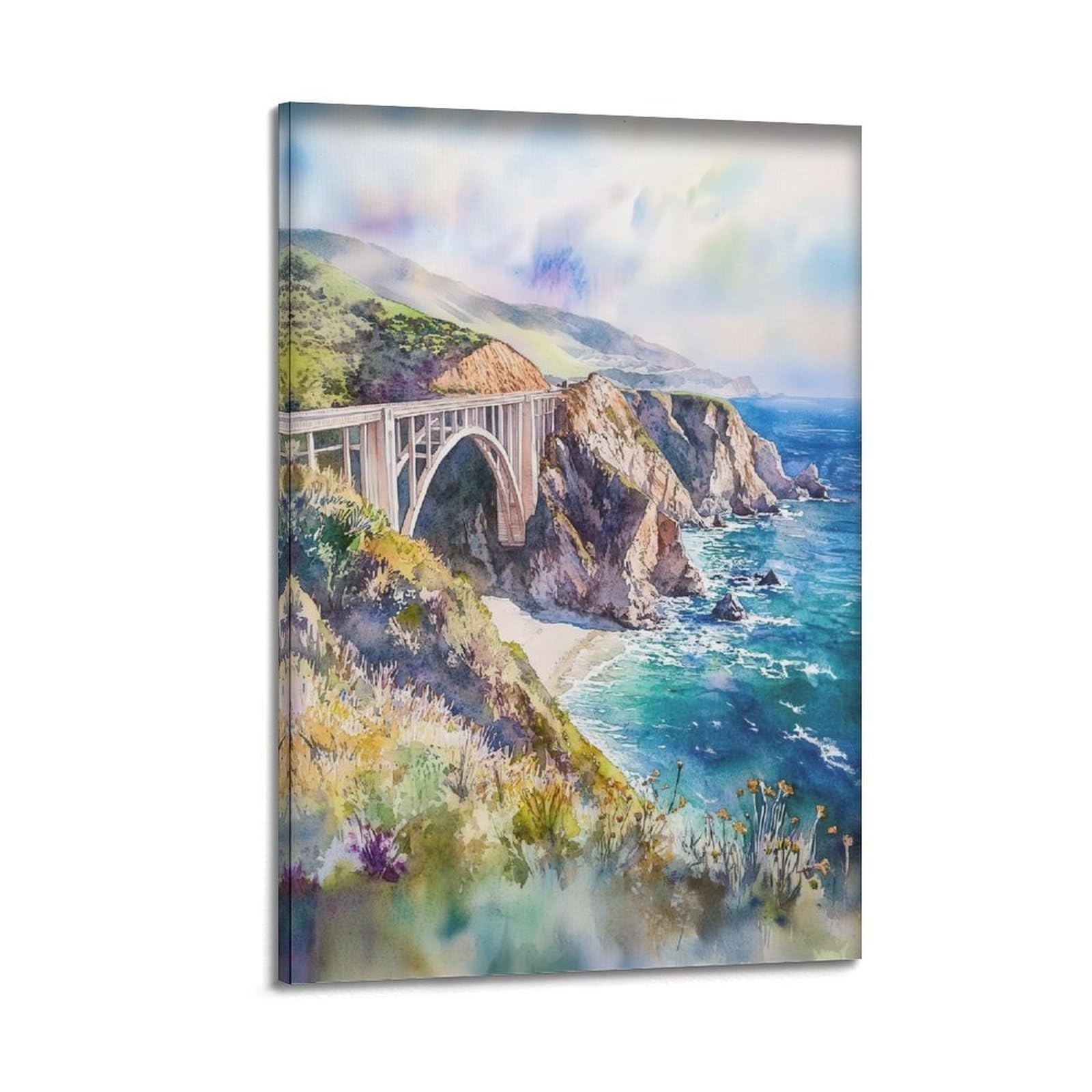 xiaoxiaoshen Big Sur California Travel Landscape Coastal Sc Canvas Poster Wall Art Prints Room Aesthetic Murals Bedroom And Living Decorations 24x36inch(60x90cm)