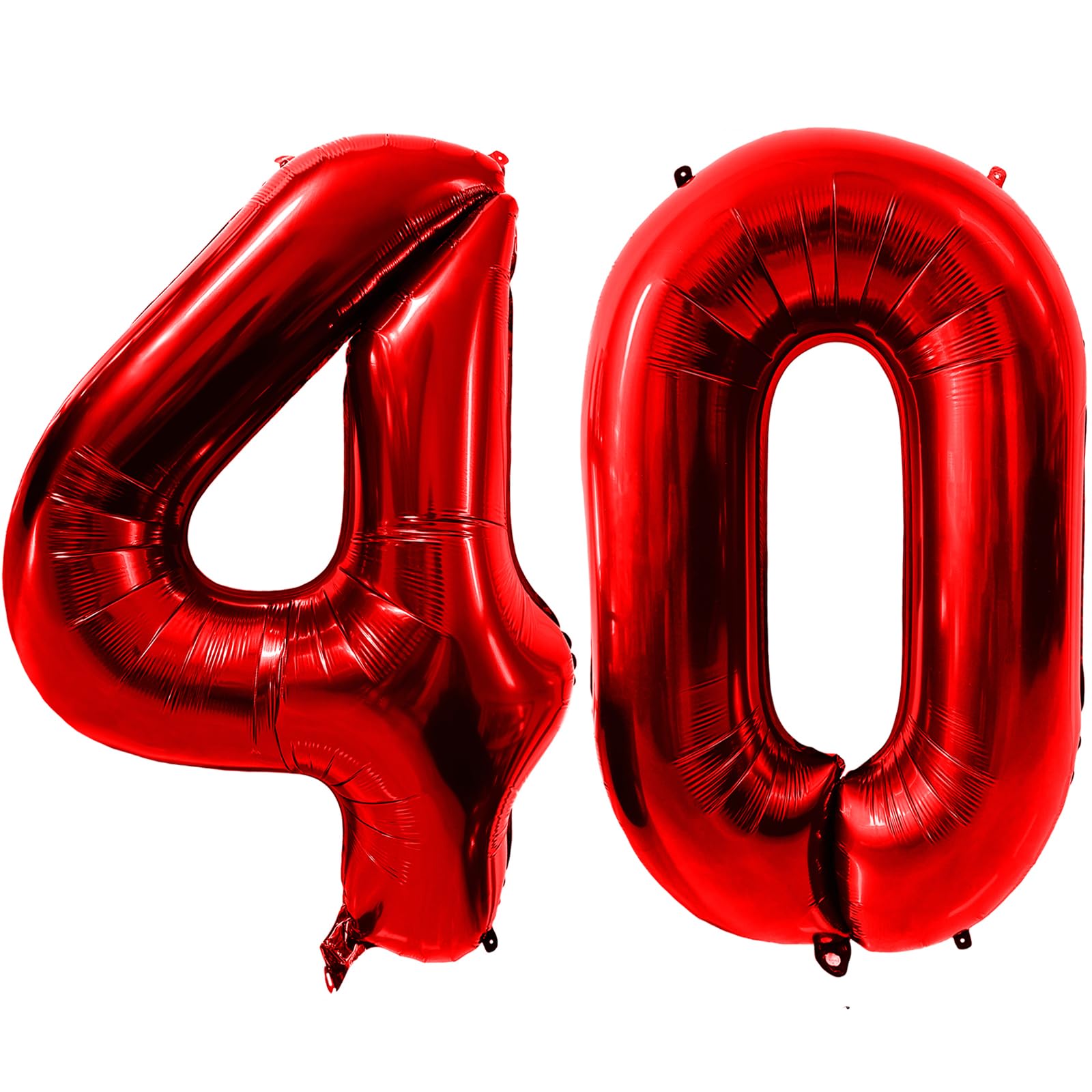 40 Inch Red Number 40 Balloons, Red 40 Balloon, Red Large Foil Number 40 Balloons, Birthday Wedding Anniversary Party Decoration Graduation Ceremony digital Decorations — image 1