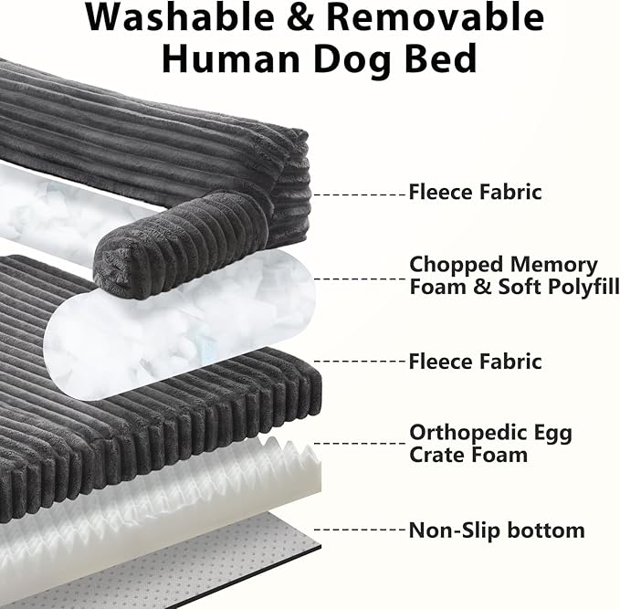 Cama para Perro Grande Ortopédica Lavable y Plegable miniatura 4