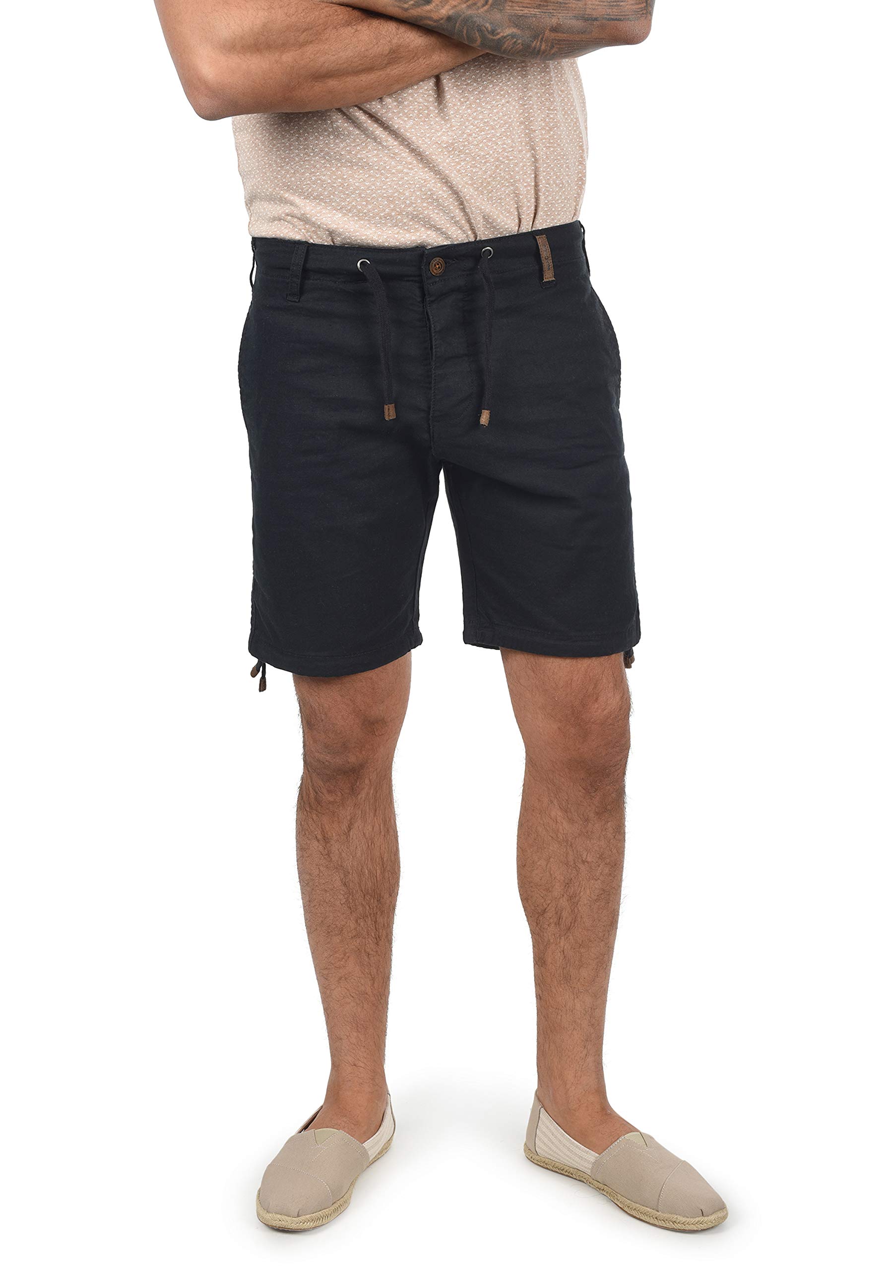 Indicode IDMoses Herren Leinenshorts Kurze Leinenhose Bermuda mit Kordel Regular Fit