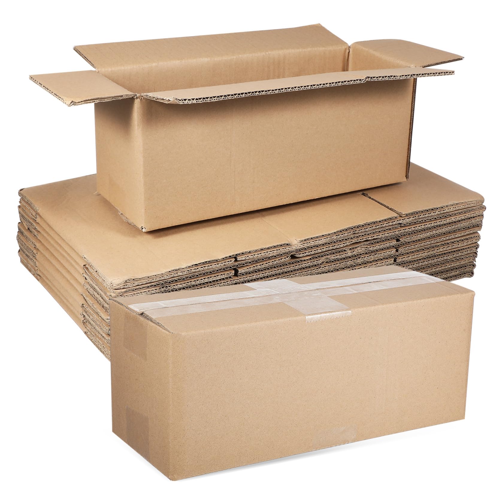 10 Versandkartons Stabile Wellpappe Robuste Kartons Versand Umzugsboxen Rechteckige Verpackungskartons für Sicheren Transport