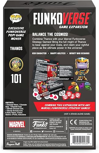 Miniatura 2 de Funko Games Funkoverse Marvel 101 - Thanos de Marvel Comics, juego de mesa de estrategia ligera para niños y adultos (a partir de 10 años), 2 a 4