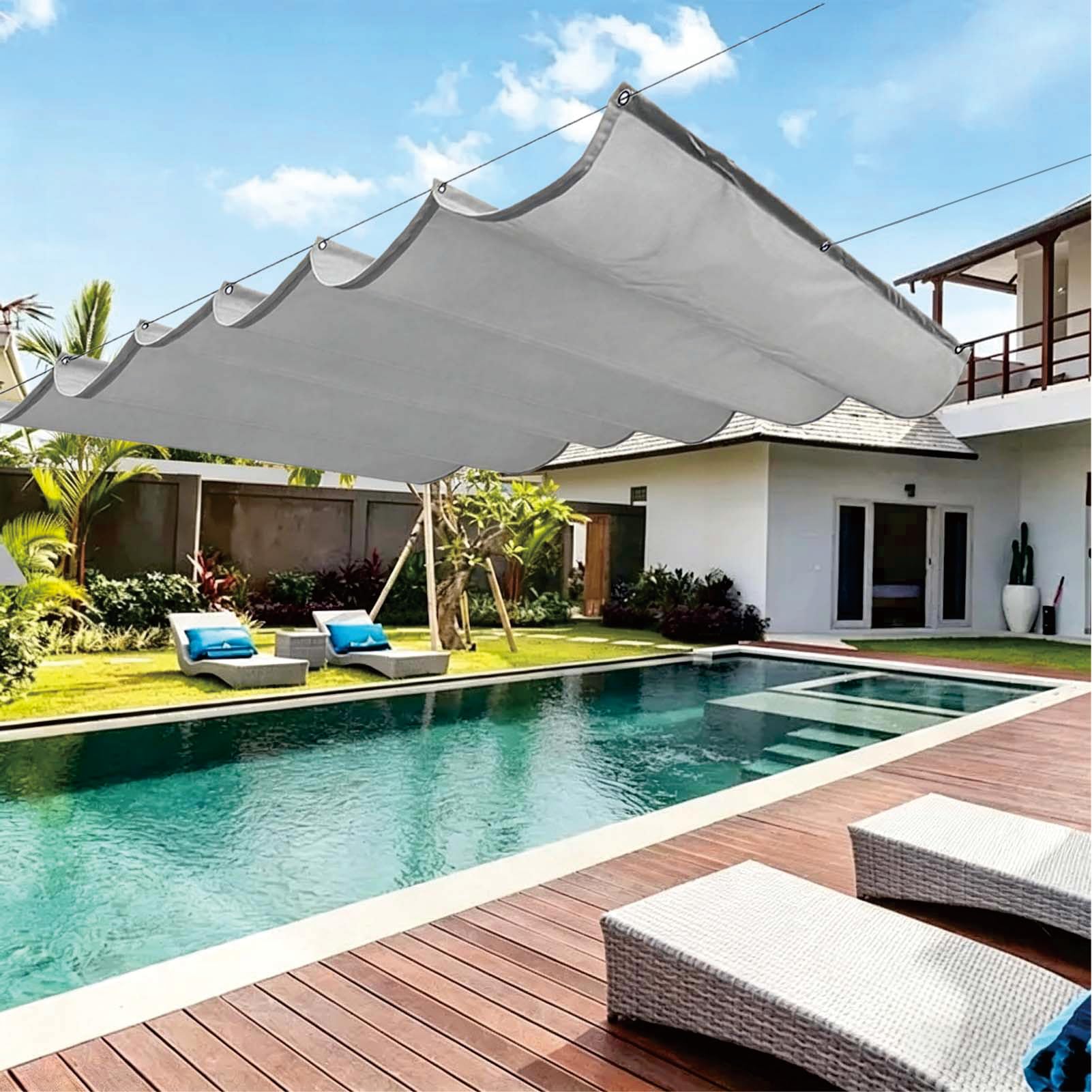 Auvent de jardin 285 x 295 cm pour ombrager une terrasse en été