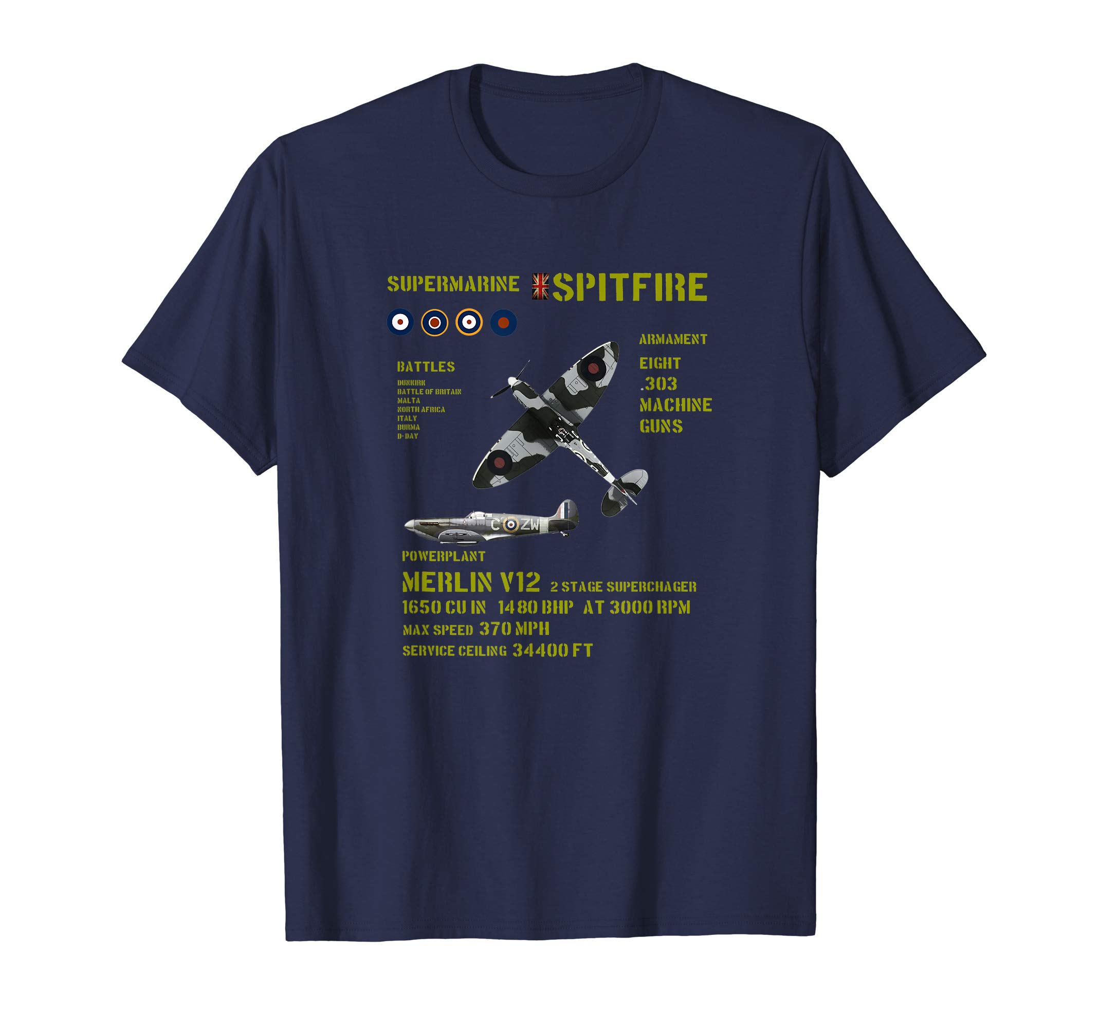 RAF SPITFIRE WW2 FIGHTER PLANE TEE UNION JACKRAF SPITFIRE WW2 FIGHTER PLANE TSHIRT UNION JACK T-ShirtOEKO-TEX STANDARD 100