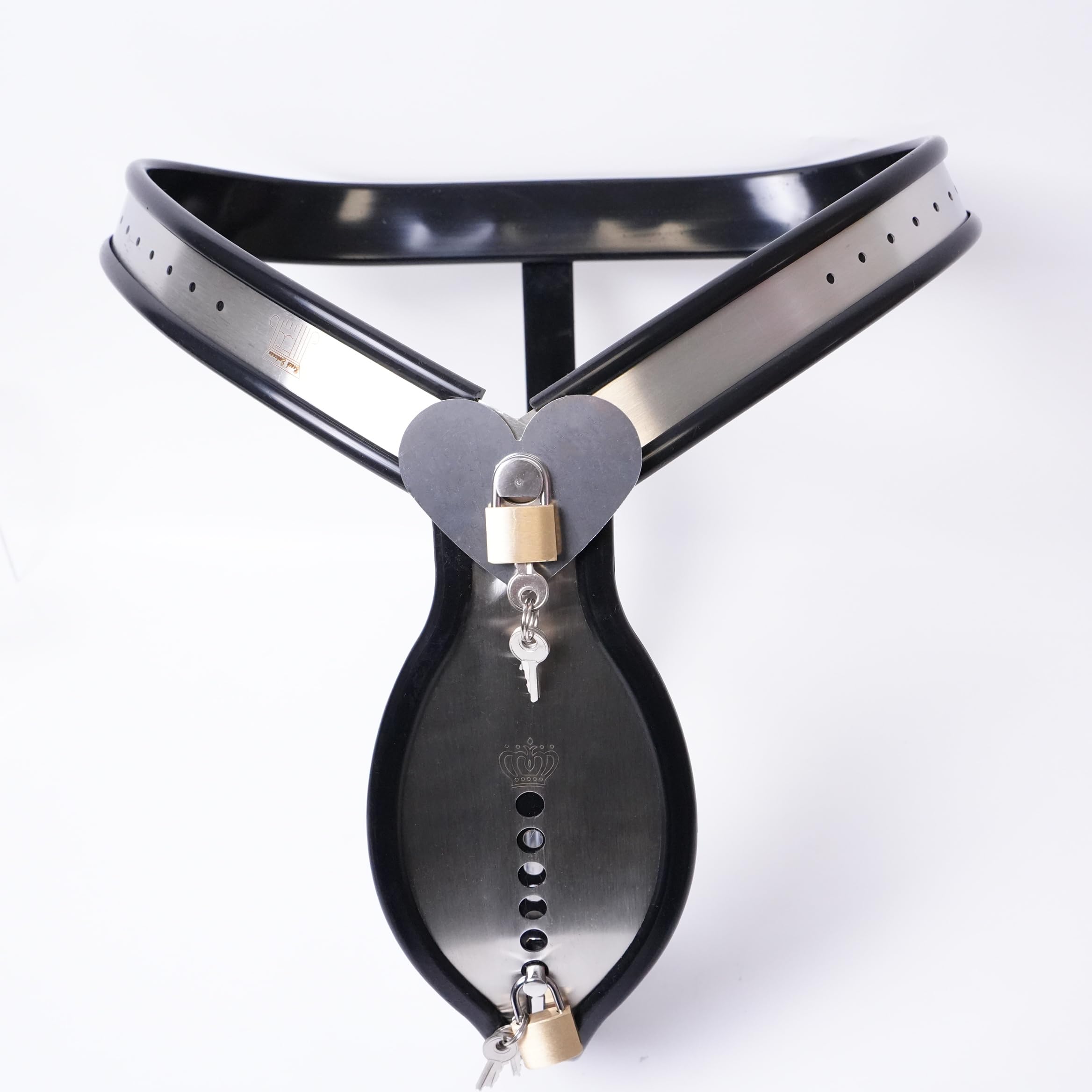 Edelstahl Verstellbar Keuschheitskäfig Herren Schwarz Peniskäfig 60-90cm