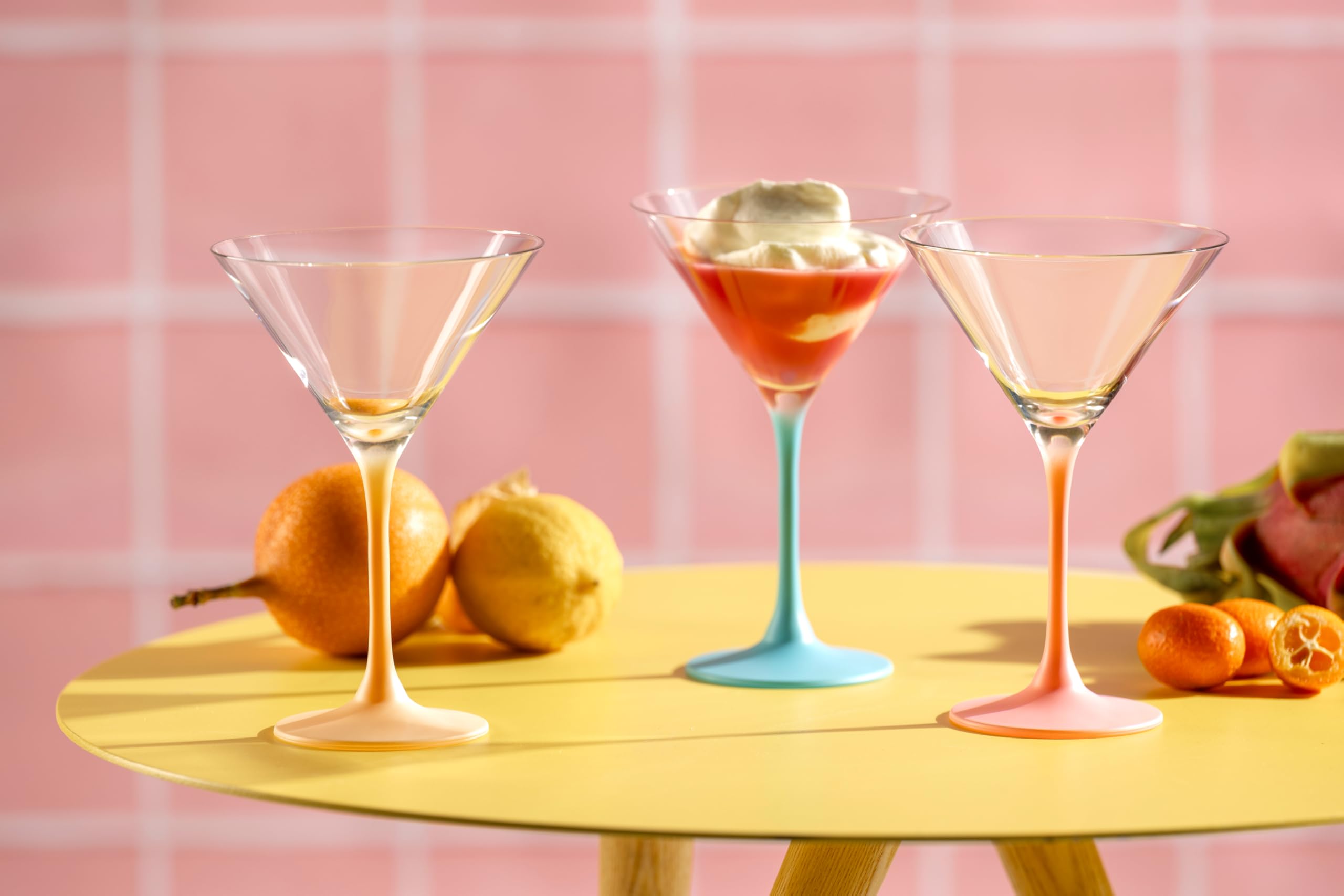 LEONARDO HOME Brera 046982 Lot de 6 bols à cocktail lavables au lave-vaisselle - De qualité supérieure et modernes - Verres à cocktail tendance et colorés pour la maison et les fêtes - 230 ml