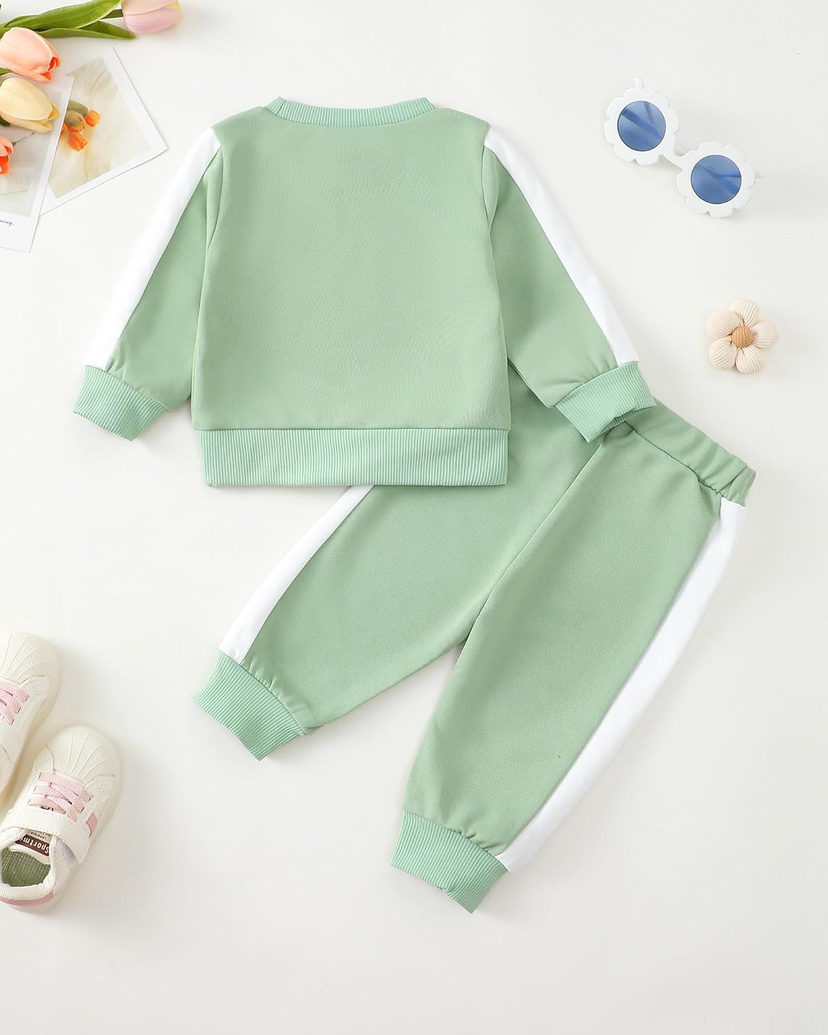 Saeaby Toddler Baby Girl Clothes Infant Girls Outfits Fall/Winter Sweatsuit Cute Sweatshirts Jogger Pants Girl Clothing Sets