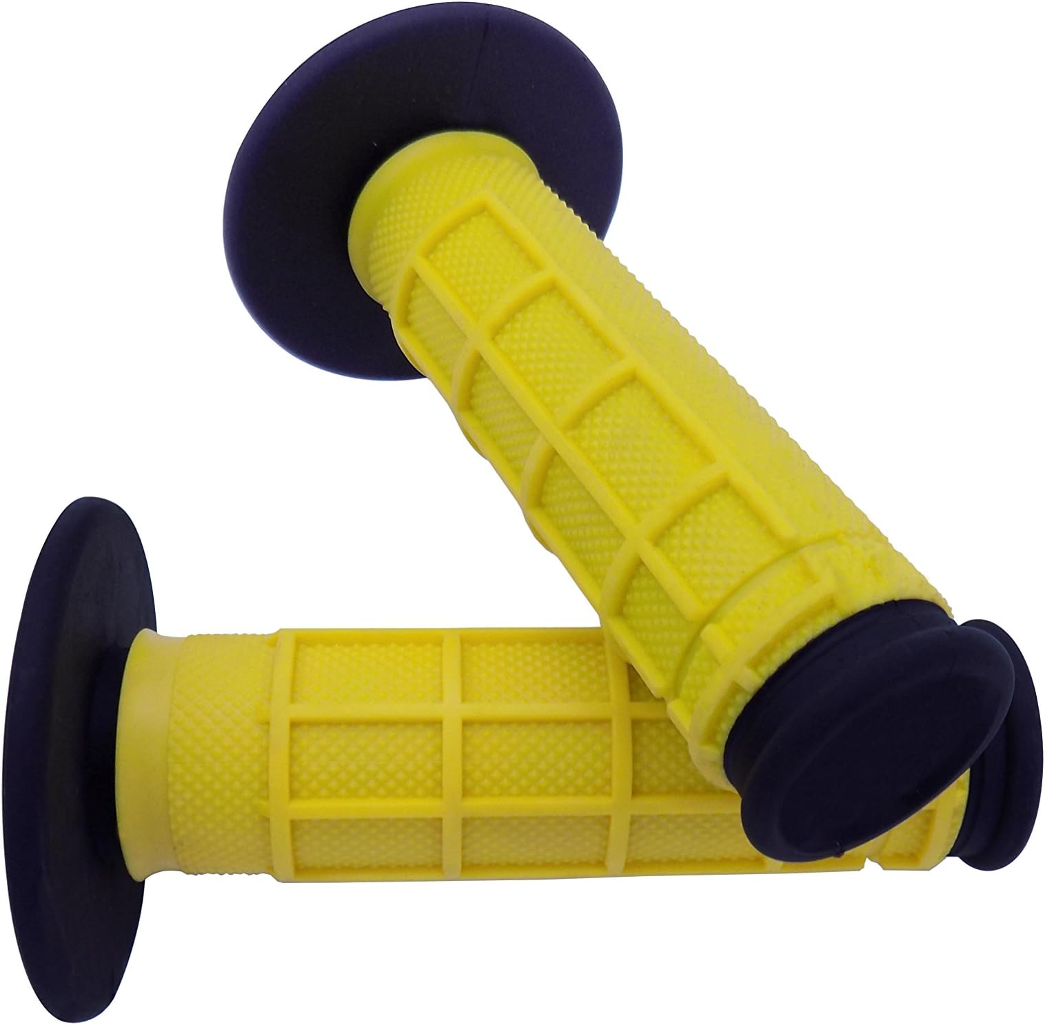 Handlebar Grips Anti-slip Motorcycle Grips Mountain Bike Bicycle Sportbike Universal Compatible With ATV SUZUKI YAMAHA HONDA 7/8"(22mm) Handle Bar (Yellow/Black)